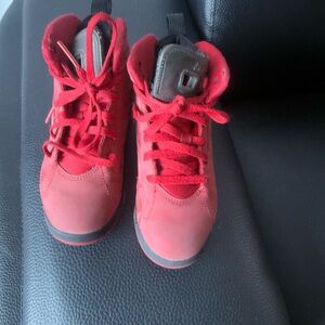 Jordan Kids Red Lace-Up Sneakers